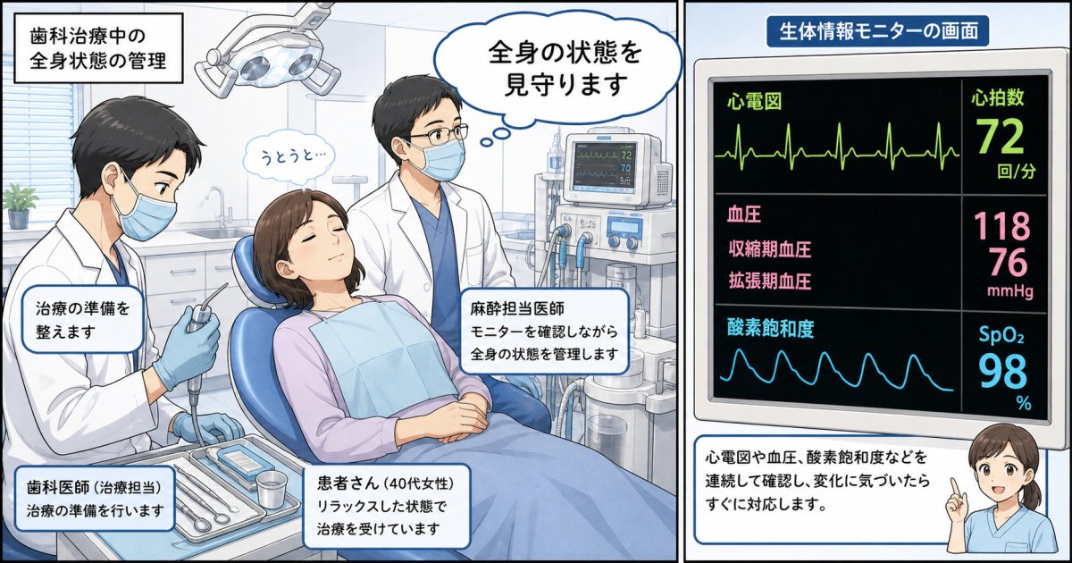 静脈鎮静法で麻酔科専門医がいる違いは？歯科の全身管理を解説